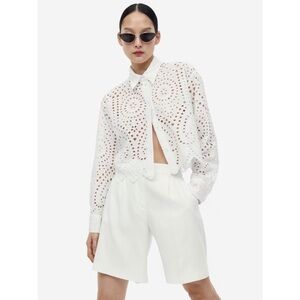 H&M Bermuda Shorts Ivory Cream Size 16